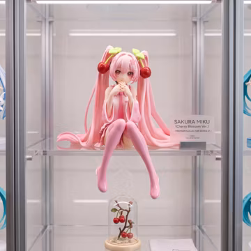 Sakura Miku Figure, Pink Cherry Blossom Anime Collectible, PVC Display Model