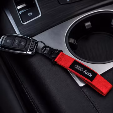Audi Keychain Strap Woven Car Key Fob Wristlet Choose Your Color Black Red Blue Metal Clip Gift For Audi Owner Driver Car Enthusiast
