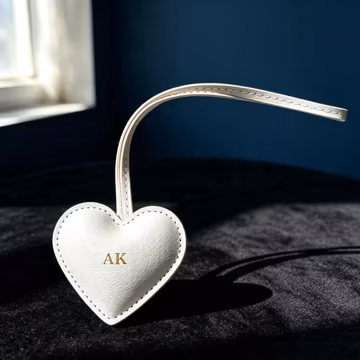Custom Letter Heart Leather Luggage Tag,Light Color Long Rope Baggage Tag,Personalized Travel Accessory,Gift For Her