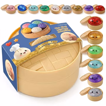 Dumpling Squishy Mystery Box Glitter | Slow Rise TPR Stress Relief Fidget Toy