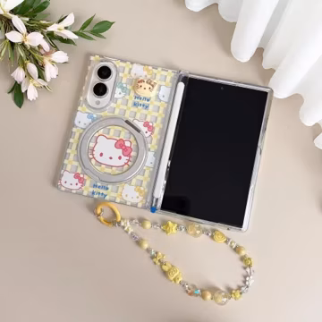 Hello Kitty Magnetic Stand Phone Case for Samsung Galaxy Z Fold 8, Cute Shockproof MagSafe Style Protective Cover
