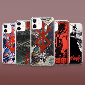 Berserk Brand Phone Case, Skull Knight Art Cover for iPhone 17, 17Pro Max, 16e, 15, 14, 13, Samsung S26, S25, A17, A57, Pixel 10 Pro, 9 A