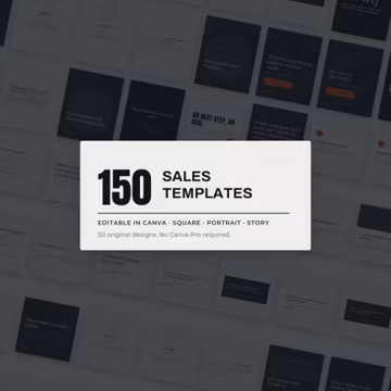 Sales Team Social Media Templates | Lead Generation Instagram Posts, Stories | 150 Canva Designs
