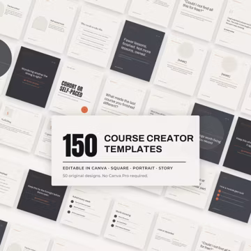 Course Creator Instagram Templates | Online Course Launch Posts, Stories | 150 Canva Designs