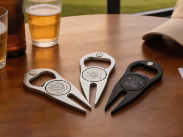 Personalized Golf Divot Tool, Engraved Ball Marker, Bottle Opener Gift