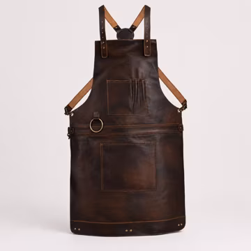 Personalized Full Grain Leather Apron – BBQ, Grill, Woodwork Protection