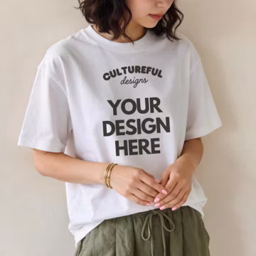 Comfort Colors 1717 White T-Shirt Mockup: Korean Chic Style (Digital Download)