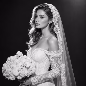 Cathedral Lace Wedding Veil, Long Mantilla Bridal Veil, Spanish Style Lace Trim Veil, Romantic Wedding Veil for Classic Bride