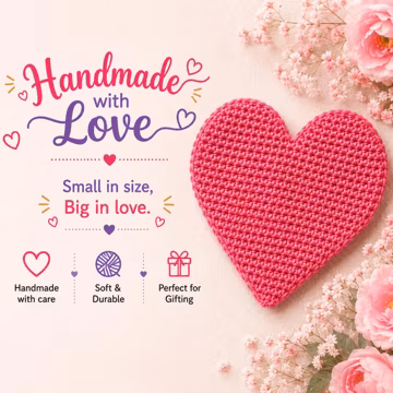 Easy crochet hearts pattern PDF Cute plain heart design Beginner-Friendly crochet heart applique with 4 Sizes amigurumi heart decoration