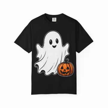 Cute Ghost with Jack-O'-Lantern T-Shirt | Halloween Ghost Pumpkin Tee
