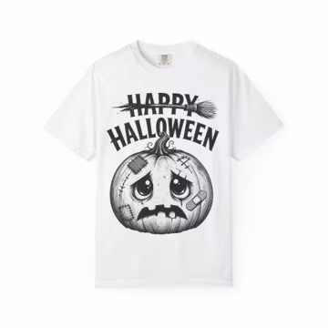 Pumpkin Clown Face Halloween T-shirt | Spooky Vintage Pumpkin Art
