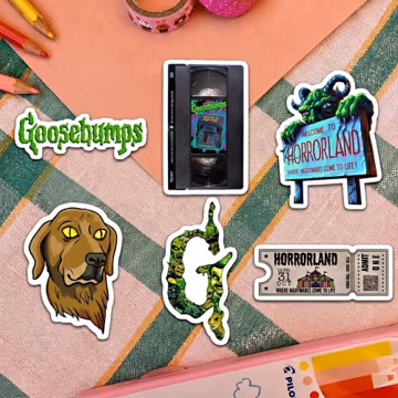 Goosebumps Horrorland Sticker, R.L. Stine Halloween Sticker, Goosebumps Movie Horrorland Sticker, Goosebumps Halloween