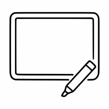 Whiteboard SVG Cut File, Clipart for Cricut Silhouette (Digital Download)