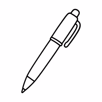 Ballpoint Pen SVG Clipart, Cricut Silhouette Cut File (Digital Download)