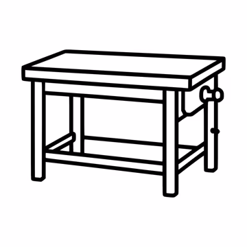 Workbench SVG Cut File, Clipart for Cricut, Silhouette (Digital Download)