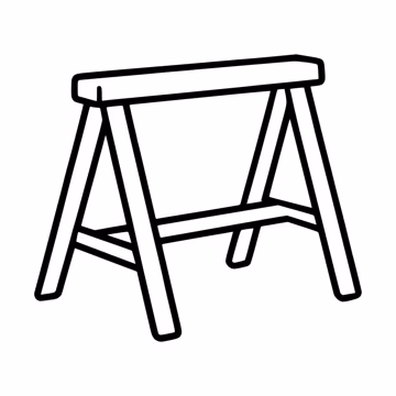 Sawhorse SVG Clipart, Cut File for Cricut & Silhouette (Digital Download)