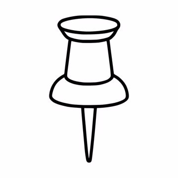 Push Pin Clipart SVG, PNG, PDF Cut File (Digital Download)