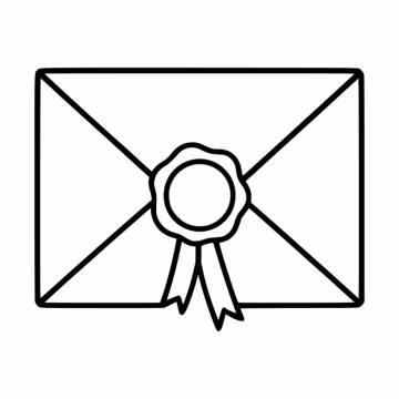 Sealed Letter SVG Clipart, Cut File for Cricut (Digital Download)