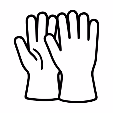 Work Gloves SVG Clipart, Cut File for Cricut (Digital Download)