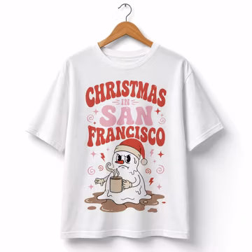 San Francisco Christmas Shirt, Funny Melting Snowman Christmas Tee, Cute Holiday Graphic Shirt, Winter Vacation Gift, Xmas Gift
