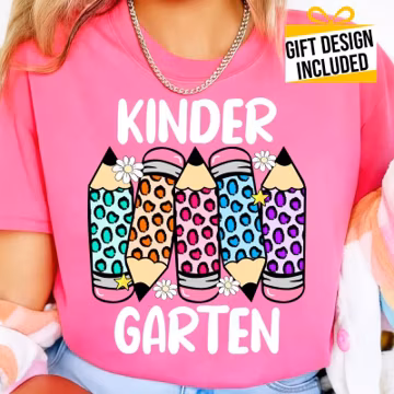 Kindergarten Teacher Shirt, Teacher First Day of School, Teacher Appreciation Gift, Elementary School Shirt, gift for teacher png