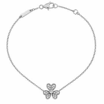 Handcrafted sliver gold diamond Onyx Clover Bracelet, 18K Gold Plated Inspired Design gift for her