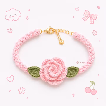 Handmade Rose Bracelet Pattern | Crochet Beautiful Gift
