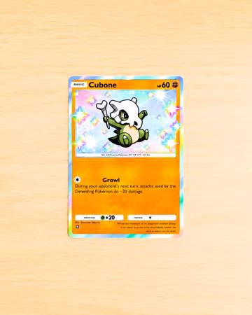 TCG Pocket Physical Custom Card Shiny Cubone Celestial Guardians | High Fidelity Proxy Trading Card for Binder Display