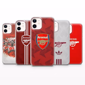 Arsenal Phone Case Football Soccer Cover for iPhone 17Pro, 16, 15, 14, 13, 12, Samsung S26, S25, S24, S23Fe, A16, A56, Pixel 10, 9Pro