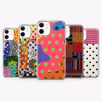 Polka Dots Phone Case Dotted Art Cover for iPhone 17 Pro, 17, 16, 15, 14, 13, Samsung S26, S25, S24, S23Fe, A16, A56, A36, Pixel 10Pro, 9, 8