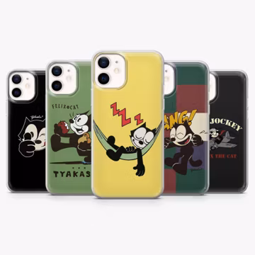Felix The Cat Phone Case Cartoon Cover for iPhone 17 Pro, 17, 16, 15, 14, 13, Samsung S26, S25, S24, S23Fe, A16, A56, A36, Pixel 10Pro, 9, 8