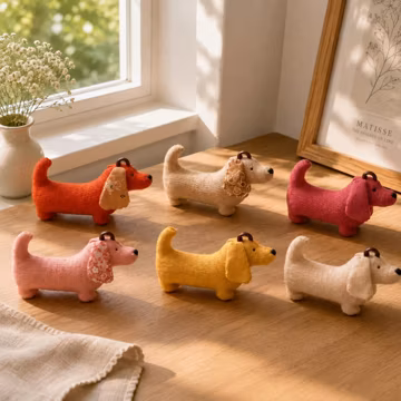 Dachshund Keychain, Handmade Dachshund Keychain, Linen Dog Bag Charm, Cute Sausage Dog Gift, Mini Plush Keyring, Dog Lover Accessory