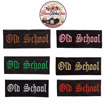 Old School Embroidered Patch Biker Emblem Funny Saying Iron-On Sew-On Applique