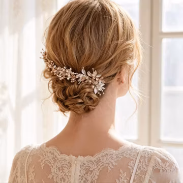 Handmade alloy flower bridal hair comb and headpiece
