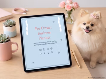Dog Mom Planner | Reusable Digital Planner | ADHD Planner | Cat Lover Gift | Income Tracker | Digital Planner | Business Tracker | Wingspan