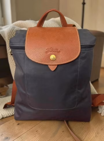 Longchamp Le Pliage Mini Backpack Brown Nylon Foldable Travel Bag, Lightweight Luxury Everyday Backpack for Women