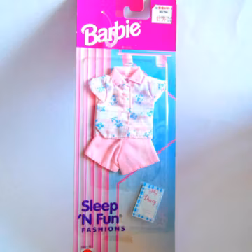 Barbie Pink Sleepwear and Diary, Barbie Sleep 'n Fun Fashion Shirt Shorts and Diary New in Box