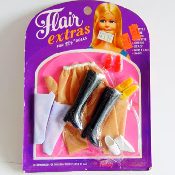Flair Shoes Nylons and Accessories Pack New in Box, Vintage Flair Accessory Pack, Vintage Barbie Shoes