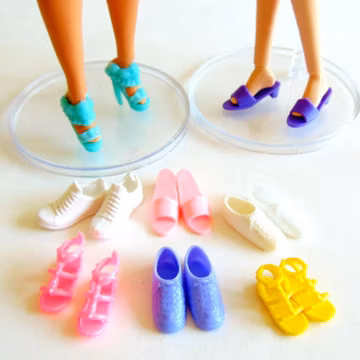 Made to Move CHUNKY or TALL Barbie Shoes, 8 Pair Barbie Basics Looks MTM Ankle Chunky or Tall Doll Shoes