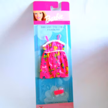 Barbie Hot Pink Nightie and Slippers, Barbie Dreamy Touches Fashion Pink Nightie and Slippers New in Box