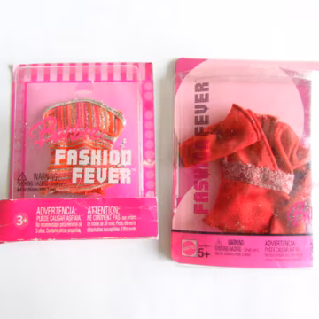 Barbie Fashion Fever Red Jacket and Red Metallic Top, Fashion Fever Clothes 2 New in Box, NRFB Mattel Fashion Fever Clothes