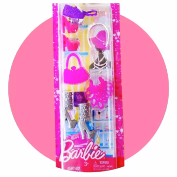 Barbie Platform Shoes and Handbags New in Box, Vintage Barbie Pink and Silver Accessory Pack, Vintage Barbie Shoe and Purses