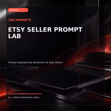 Etsy Seller Prompt Pack | 100 ChatGPT AI Prompts | Prompt Engineering Workbook | Editable PDF & Word
