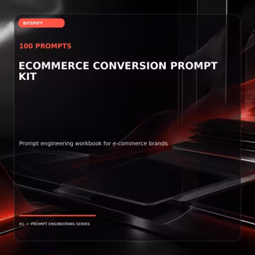 Ecommerce Prompt Pack | 100 ChatGPT AI Prompts | Prompt Engineering Workbook | Editable PDF & Word