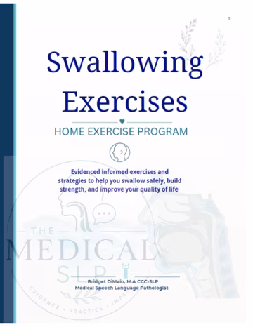 Adult Dysphagia Home Exercise Program | Swallowing Workbook (PDF)