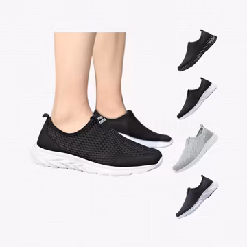 Men's Lightweight Slip-On Shoes – Summer Large Mesh Breathable Sneakers, Ultra-Light Soft Sole Sports Shoes for Walking & Everyday Wear