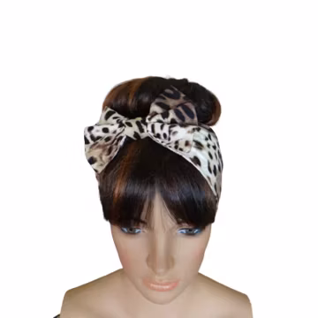 Light Leopard Headband. Fashion Head Wrap. Printed Hairband.