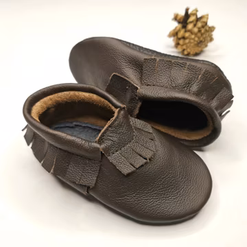 Dark Brown Toddler Moccasins, Toddler Shoes, Kids' Slippers, Soft Sole Baby Shoes, Leather Baby Shoes, Dark Brown Baby Moccasins, Ebooba, 8