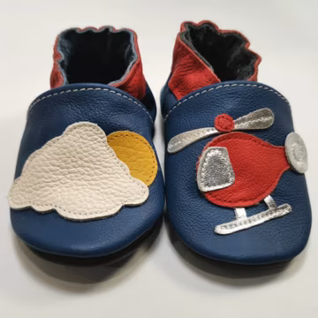 Helicopter Booties, Baby Leather Shoes, Baby Boys' Shoes, Toddler Soft Shoes, Ebooba, Blue Baby Shoes, Transport Slippers, Soft Sole Shoe, 5
