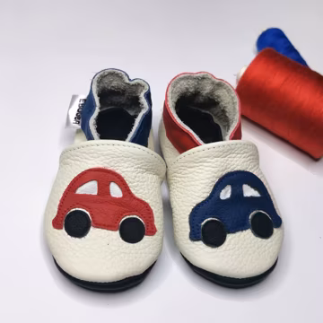 Transport Shoes Boys', Cars Baby Shoes, Leather Slippers, Kids' Baby Shoes, Baby boy Moccasins, Soft Soled kids Booties, Infant Moccs, 8